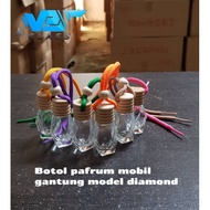 BFGD10 empty hanging car perfume bottle 10ml diamond car perfume bottle/