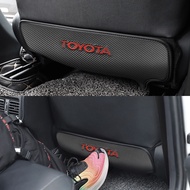 ★2pcs Universal Anti Kick Mats Seat Anti-dirty Pads Car Seat Protector Carbon Fiber For Toyota wish sienta CHR noah estima RAV4 Corolla Camry Prado Car Accessories