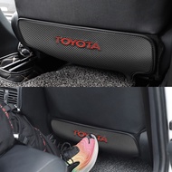 ★2pcs Universal Anti Kick Mats Seat Anti-dirty Pads Car Seat Protector Carbon Fiber For Toyota wish 