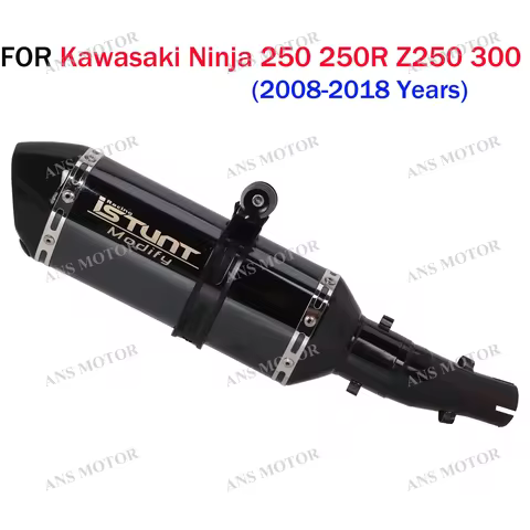 Slip On For Kawasaki Ninja 250 250R Z250 Ninja 300 2008-2017 Motorcycle Exhaust Z250 Exhaust Escape