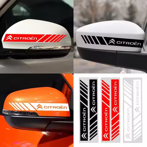 2pcs Car Rearview Mirror Creative Decoration Sticker Body Decal For Citroen C1 C2 C3 C4 C5 C6 C8 C4L