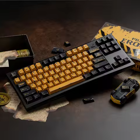 PBTfans Erosion Theme Keycaps Set PBT Distress Retro Custom Keyboard Cap Cherry Profile KeyCap Mecha