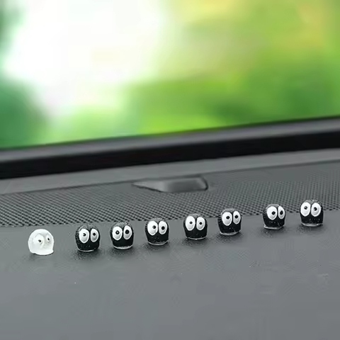 Cute Black Elf Car Interior Decoration 5/10/40PCS Funny Auto Center Console Rearview Mirror Ornament