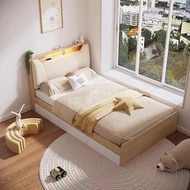 Beixiju[Pre-Order]Wooden Moon Storage Bed Modern and minimalist tatami, Nordic household bedroom, small room, space saving 1.2 meters, single bed