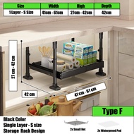 kitchen cabinet pull out dish &amp; bowl rack / multi-function pull out basket / almari tarik rail rak dapur