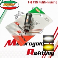 Bolam main motorcycle laser twilight LED lamp white yellow socket H6 Matic Bebek