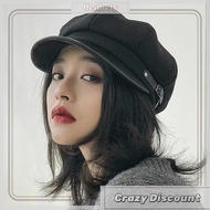 Heabety Cổ Điển Beret Newsboy Hat Có Thể Điều Chỉnh Mùa Thu Mùa Đông Mũ Beret Hình Bát Giác Cap Mềm 