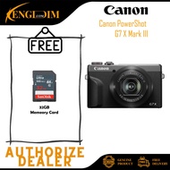 Canon PowerShot G7X Mark III / G7X III / G7XIII Digital Camera (Canon Malaysia 3 Years Warranty)