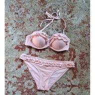 H&m bikini set size 34B push up soft pink
