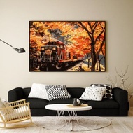 嵐山小火車 創意數字油畫 【銷售排行榜】