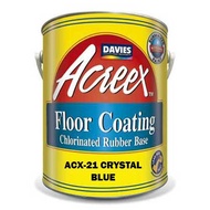 Davies Acreex Rubberized Floor Paint 4 Liter Crystal Blue +_G