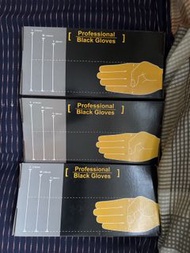 120元6盒^ ^ 烘焙冇粉乳膠手套 20pcs Reusable Rubber Latex Black Gloves中碼