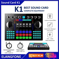 Soundcard K1 Live Audio Mixer Sound Card K1 Bluetooth Recording Broadcast