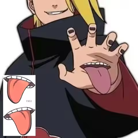 Naru Orochimaru Akatsuki Deidara Cosplay Tattoo Stickers Body Tattoos Halloween Cosplay Costume Acce