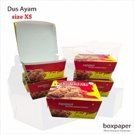 Chicken Paper Box contains 100pcs (size XS) Eco White Paper Packaging Laminated Chicken Box Crushed 