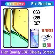Original For Realme C63 C65 C67 LCD Display Touch Screen  With Frame Replacement