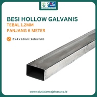 BESI HOLLOW GALVANIS 2x4x1.2mm ( kotak full )
