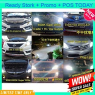 2Pcs 10000LM White Colour LED Headlight Foglamp Sport Light Fog Lamp Car Motor Headlamp Hi Low Beam 