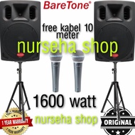 Speaker Active Baretone 15 inch BT a1530Pro Free stand dan mic shure