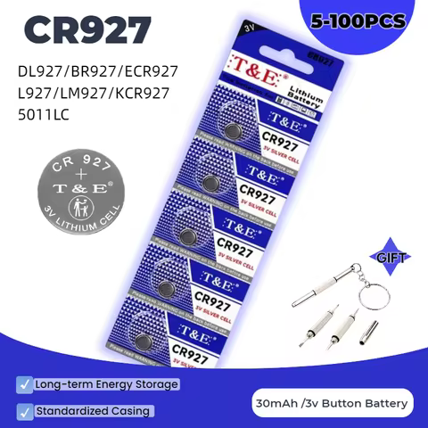 5-100PCS CR927 3V Lithium Batteries DL927 BR927 LM927 ECR927 CR927-1W 5011LC Button Coin Cel For Wat