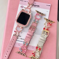 Cute Kiitty Strap Case Compatible for A-pple Watch Strap Series10 9 8 7654 se, ultra2 40 41 42 44 46
