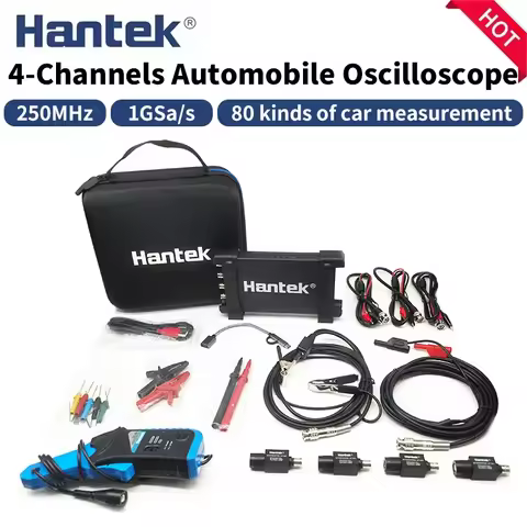 hantek 6074BE/6254BE Automobile Oscilloscope 4-channels Portable USB Virtual Oscilloscope Link PC An