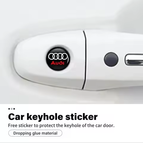 Car Door Key Hole Lock Anti-Dustproof Stickers For Audi A6 C5 C6 C7 C8 A4 B5 B6 B7 B8 B9 S3 S4 S5 Q3