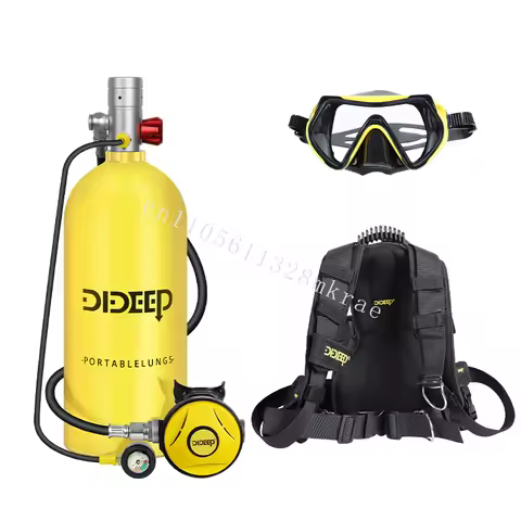 Dideep Underwater 3L Diving Breath Scuba Tank Regulator Equipment Set