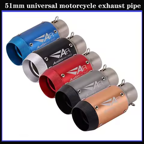 51mm Mini AR exhaust pipe Suitable for Kawasaki Z100 Z250 Z400 Z400/Z800 ZX6R K7K8 K9K10 250SR 450SR