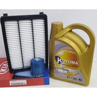 KIA SPORTAGE QL 2.0 (P) 15y-19y HYUNDAI TUCSON TL 16y-20y OIL FILTER+ AIR FILTER+ KOYOMA 10W40 SEMI 