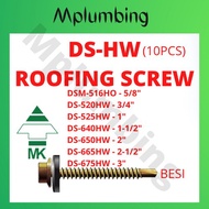 [10PCS] [MK-DS] SELF DRILLING SCREW ROOFING SKRU ATAP BUMBUNG STEEL / BESI
