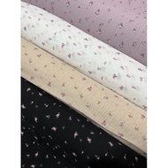 CRINGKLE FABRIC WITH TULIP FLOWER RIBBON MOTIF