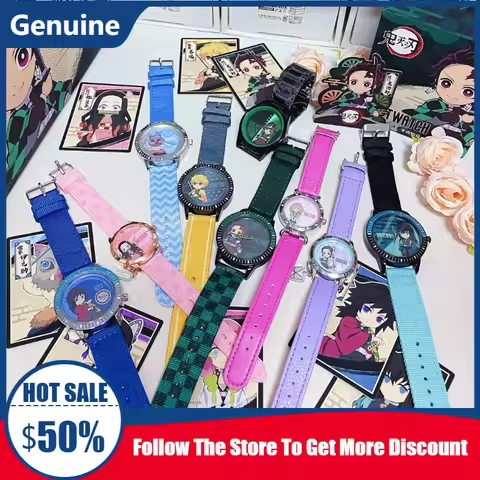 Stock Anime Watch Demon Slayer Series Blind Box Fashion Electronic Watch Cosplay Cartoon Kamado Nezu