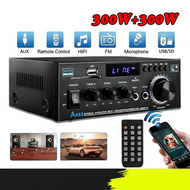 Stereo home audio amplifier receiver AK45,400W Bluetooth 5.0 HiFi stereo power amplifier 2.0 channel