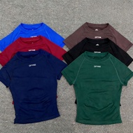 DFYNE Yoga Short-Sleeved Top Fitness Sports Stretch Breathable Tight T-Shirt Knitted Quick-Drying Sp