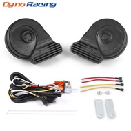 360° Waterproof Motorcycle Grid Horn 12V 410Hz-510Hz Super Loud Snail Horn Windproof＆Dustproof With 