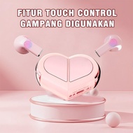 Women Cute Gift Heart Wireless Bluetooth Earphones With Mic Rotatable Deformable Dopamine Women Birt