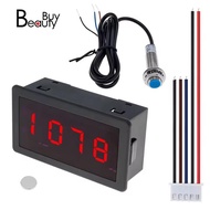 RPM Speed Meter 4 Digital LED Display Tachometer LED 4 Digital Tachometer Gauge RPM Speed Meter for 
