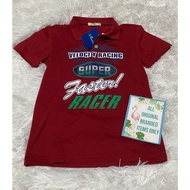 2023_love11shop JUSTEES Kids Polo Shirt Velocity Racing Super Faster Racer Size 6