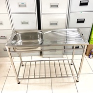 Singki Steel/FK-R1908DF DEFECTIVE STAINLESS STEEL SINGLE BOWL SINK WITH SINGLE DRAINER
