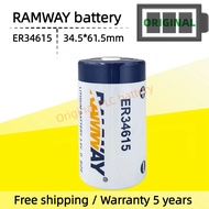 RAMWAY ER34615 battery Water Meter Flowmeter ER34615H PLC Industrial Control Servo battery 3.6V D-Ty