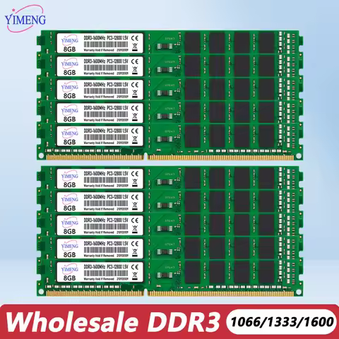 10Pcs Wholesale DDR3 2GB 4GB 8GB Desktop Memory Ram PC3 8500 10600 12800 1.5V DIMM 1066 1333 1600 18