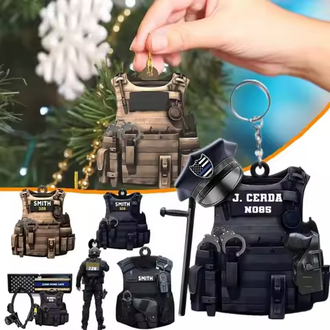 Acrylic Military-Keychain Tactical-Car Keychains Women Gadgets for Men Police-Accessories Key-Chains
