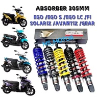 SUPRIMO ABSORBER EGO S FI SOLARIZ AVANTIZ EGO LC GEAR ABSOBER 305MM SCOOTER RED BLACK YELLOW GREY BL