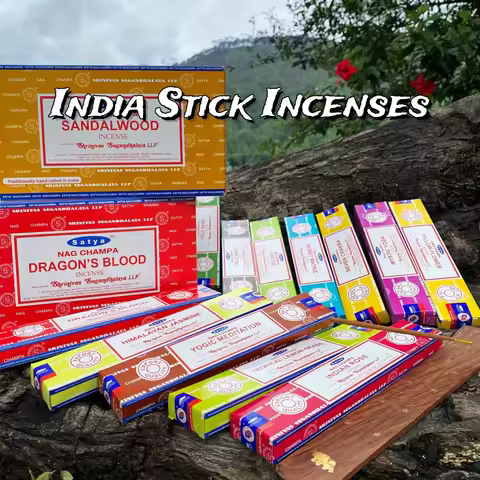 Incense Gift Set Nag Champa, Super hit, Dragon's Blood, Sandalwood, Patchouli, Lavender, Positive Vi