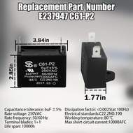 Premium C61-P2 6uF Capacitor 250VAC 50/60Hz 10000AFC High Stability Replacement for Electronics C61-