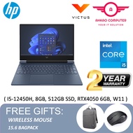 HP VICTUS GAMING 15-Fa1231TX 15.6" FHD 144Hz Laptop Performance Blue ( I5-12450H, 8GB, 512GB SSD, RT
