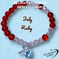 Bracelet Rosary January to December Birthcolors unisex design