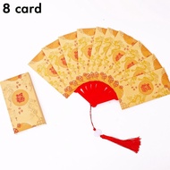 2025 Graduation Fan Shape Red Envelopes 6 Card/8 Card/10 Color Fan Fan Style Chinese Folding E3e8