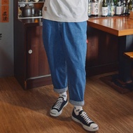 江戶勝 日系 男裝 鐘形牛仔褲(拔淺藍) #褲子